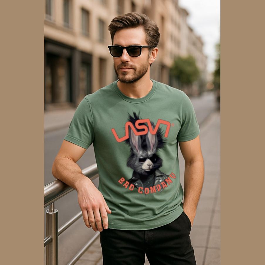 Camiseta de hombre LaSal Bad Rabbit Kaki