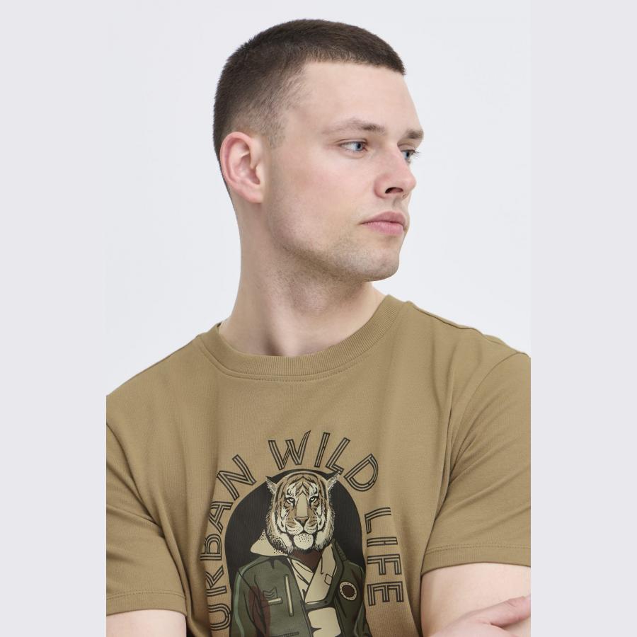 Camiseta Blend estampado tigre marrón - Imagen 2