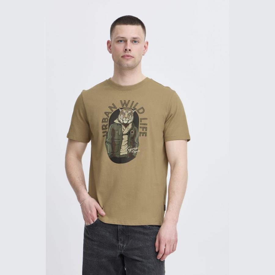 Camiseta Blend estampado tigre marrón