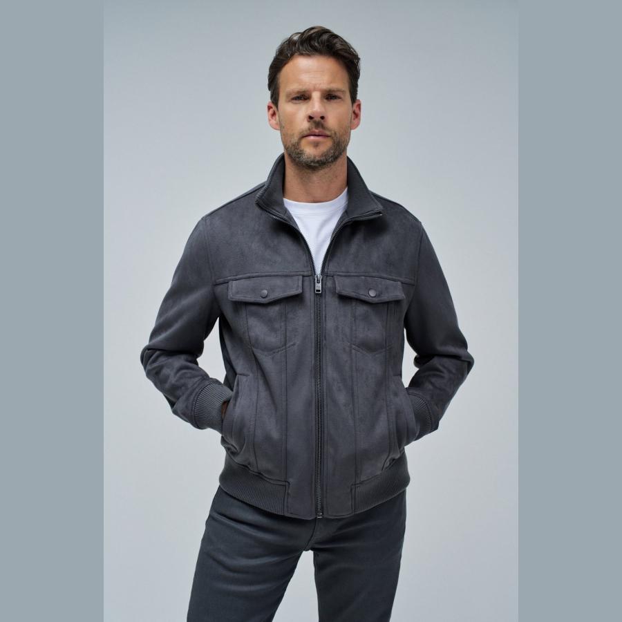 Cazadora Salsa bomber antelina Col. Gris
