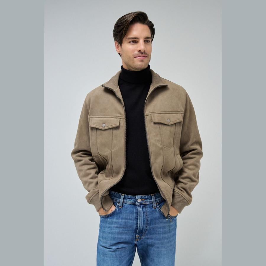 Chaqueta Salsa bomber antelina Col. Marrón