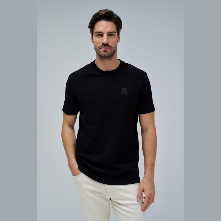 Camiseta Salsa con textura Negro