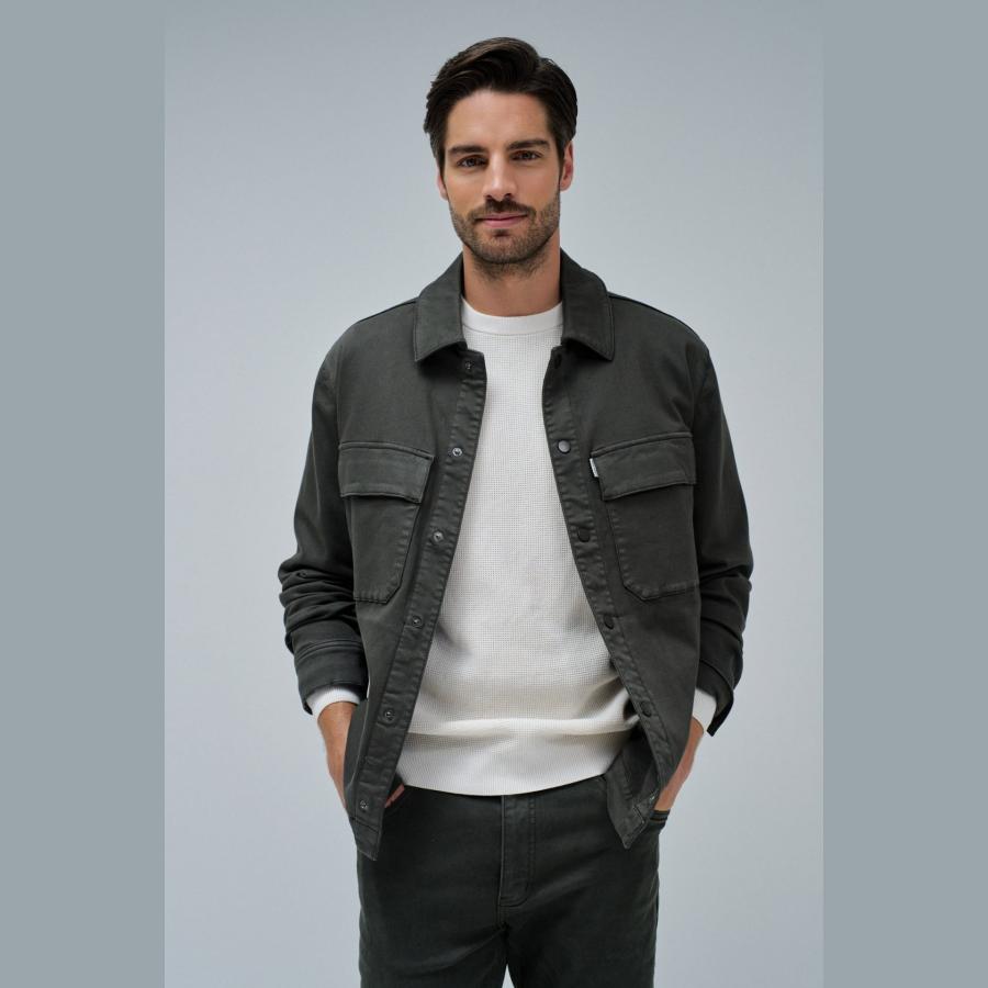 Sobrecamisa Salsa regular fit S-Activ Kaki