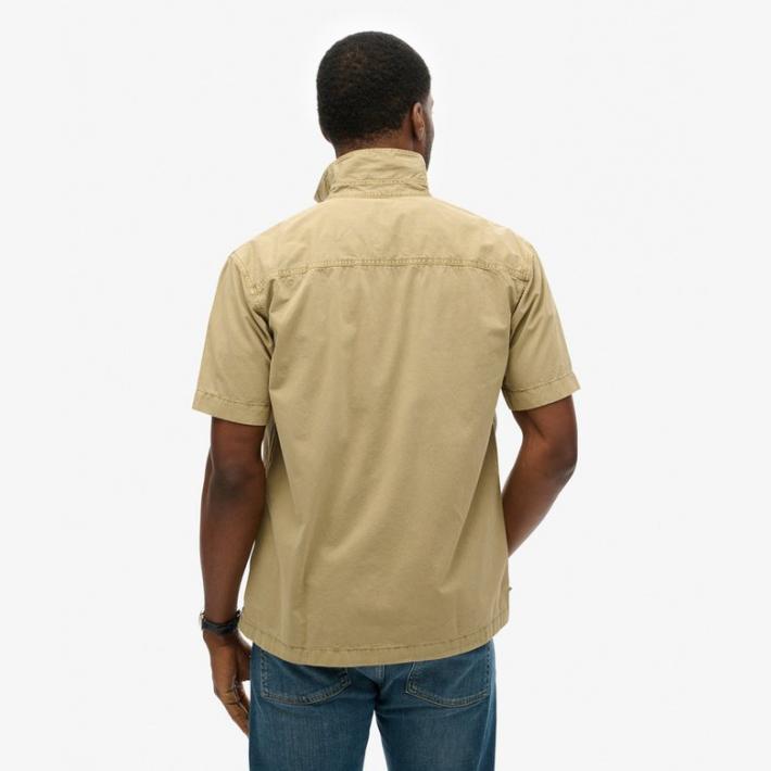Camisa Superdry manga corta Military shirt Canyon Sand Brown - Imagen 2