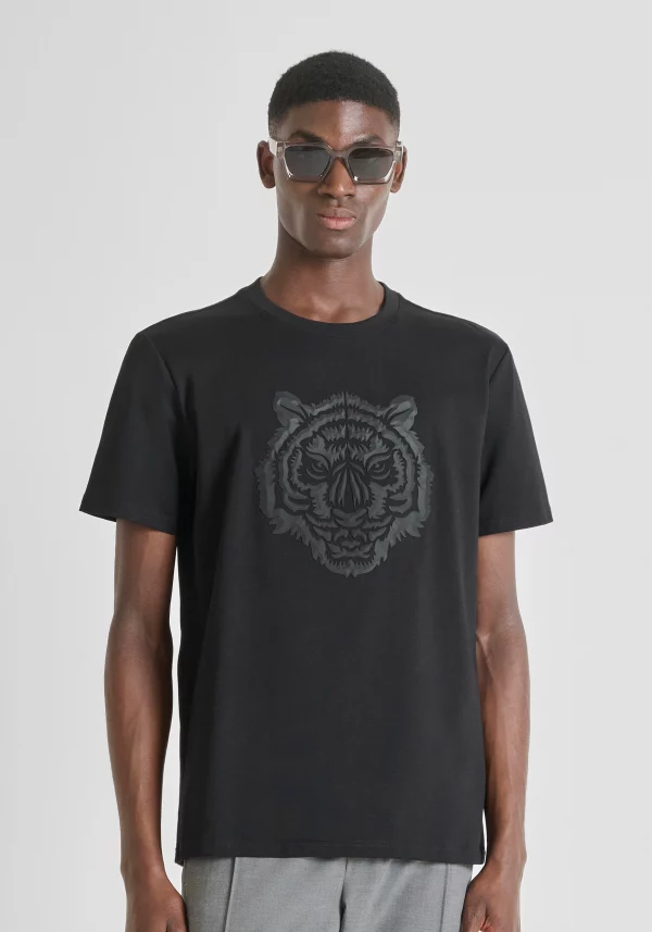 Camiseta Antony Morato Regular fit algodón estampado tigre gomoso