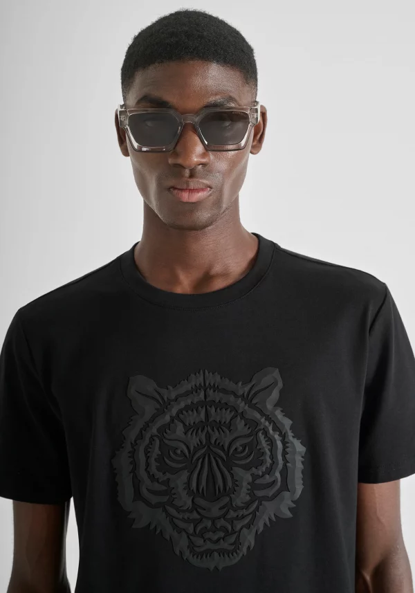 Camiseta Antony Morato Regular fit algodón estampado tigre gomoso - Imagen 2