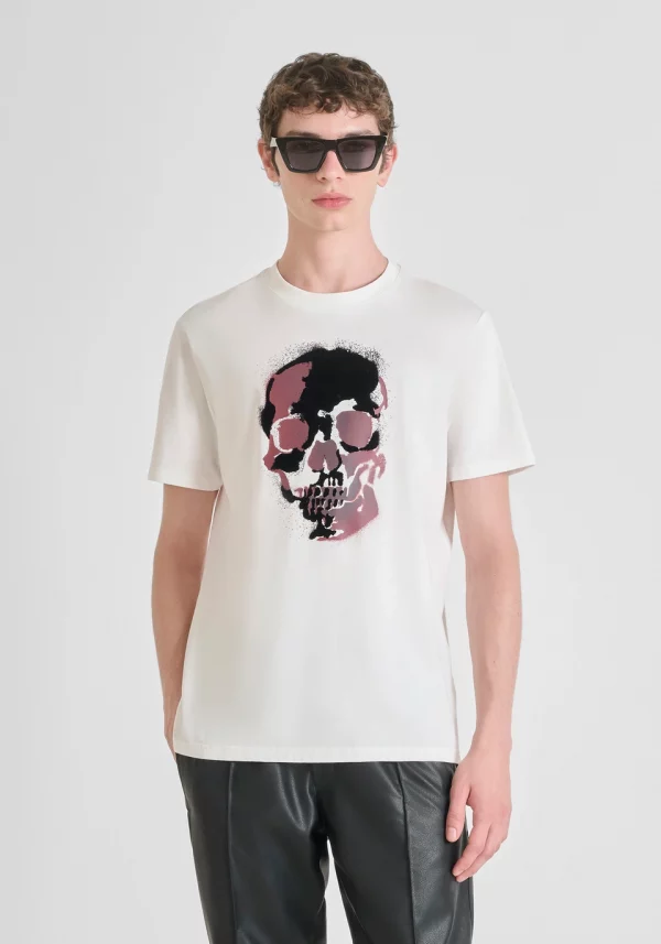Camiseta Antony Morato con estampado calavera Cream - Imagen 2