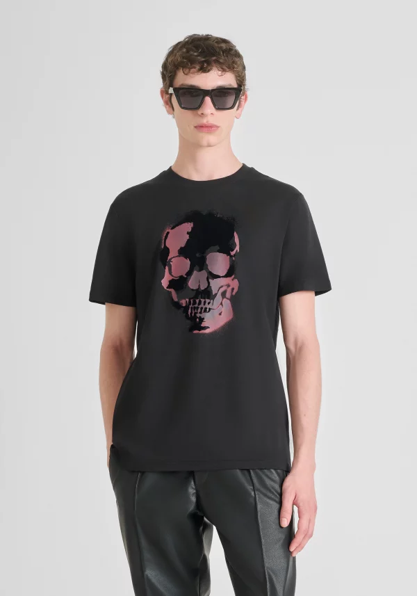 Camiseta Antony Morato con estampado calavera Black