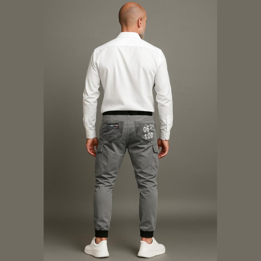 Pantalón de hombre La Sal Jogger cargo Col. Gris