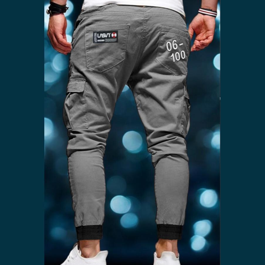 Pantalón de hombre La Sal Jogger cargo Col. Gris - Imagen 2