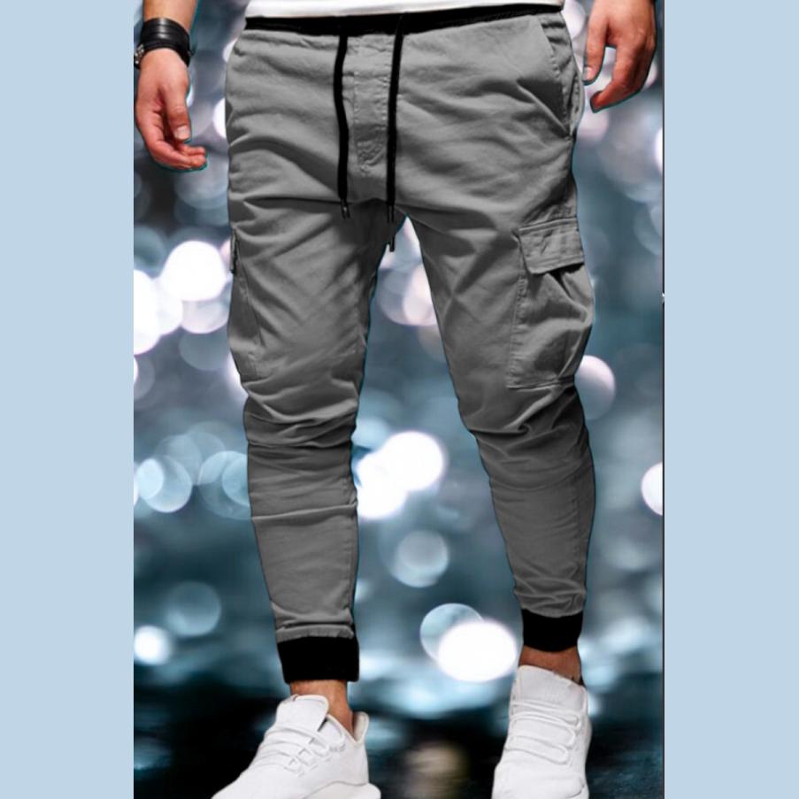Pantalón de hombre La Sal Jogger cargo Col. Gris - Imagen 3
