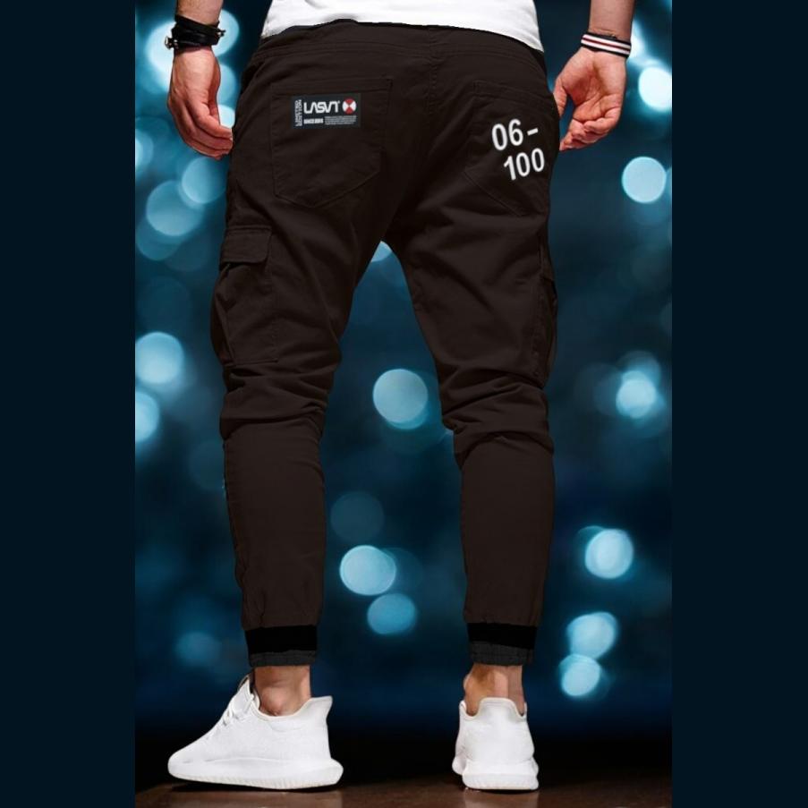 Pantalón de hombre Jogger cargo LaSal Plastic Negro - Imagen 3