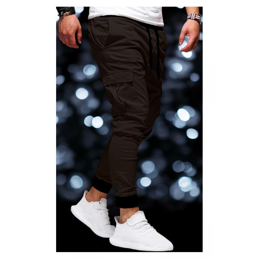 Pantalón de hombre Jogger cargo LaSal Plastic Negro - Imagen 2