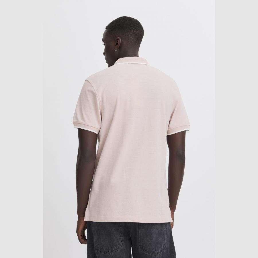 Polo Blend jaspeado cuello y manga a contraste Rosa - Imagen 2