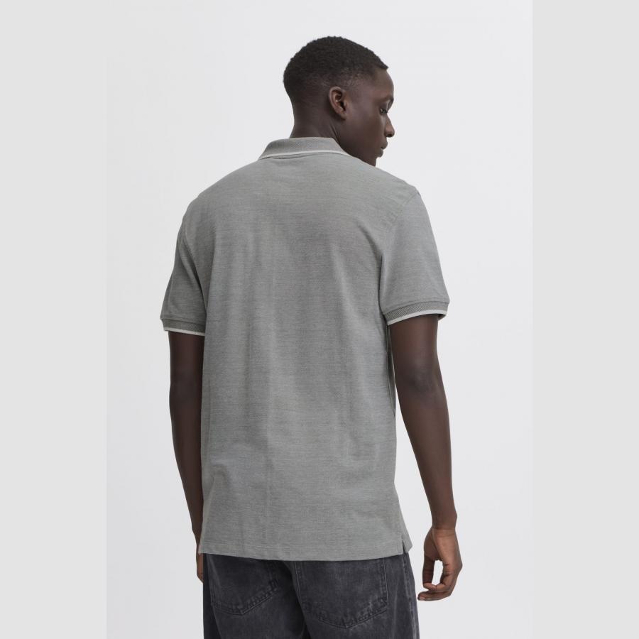 Polo Blend jaspeado cuello y manga a contraste Verde - Imagen 2