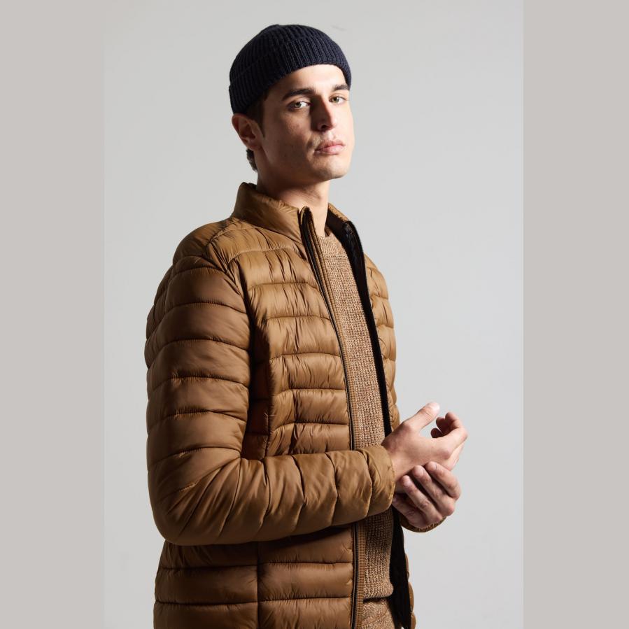 Chaqueta Blend acolchada bolsillos invisibles Col. Camel