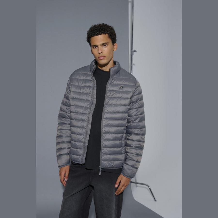 Chaqueta Blend acolchada bolsillos invisibles Gris