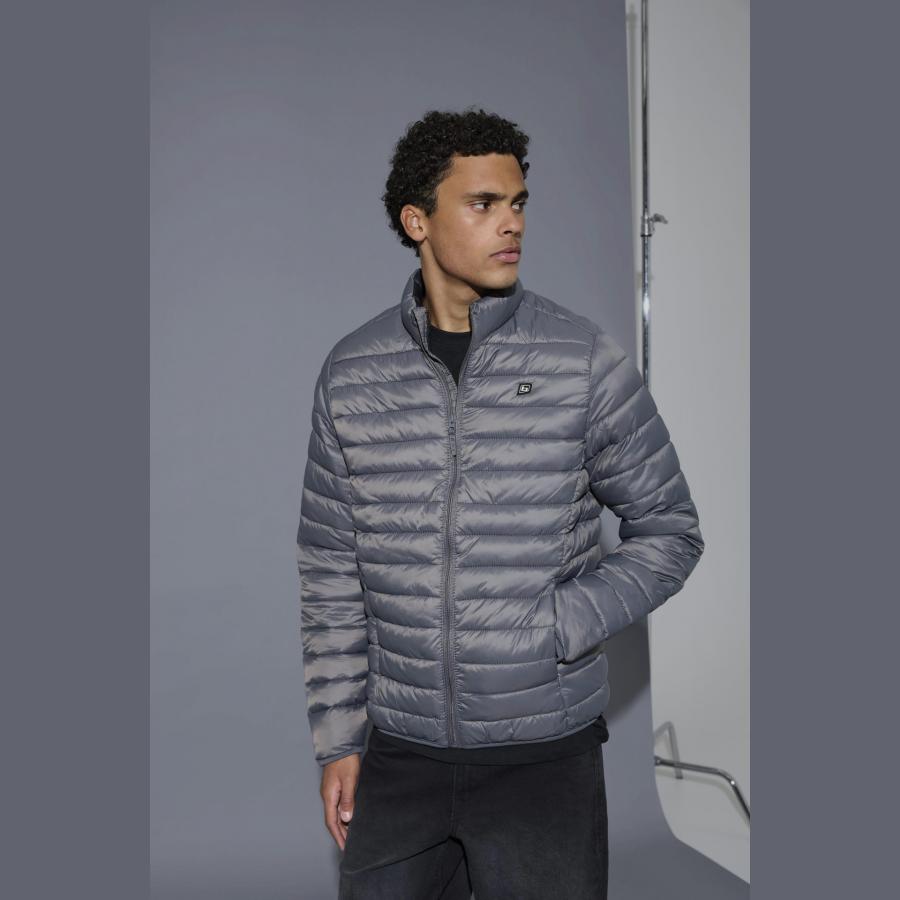 Chaqueta Blend acolchada bolsillos invisibles Gris - Imagen 3
