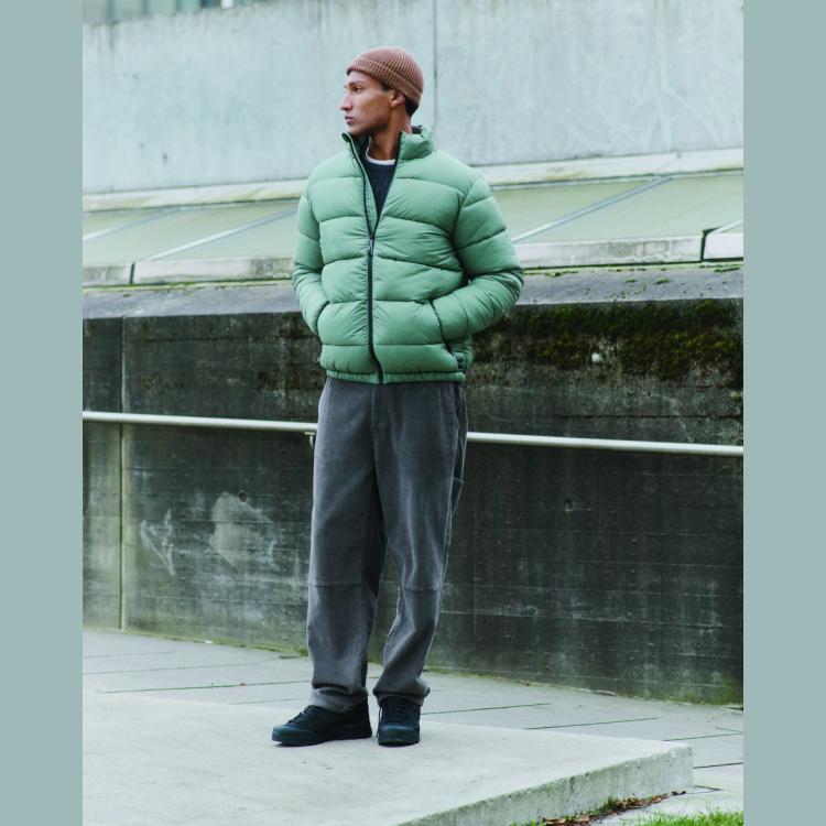 Chaqueta Blend acolchada verde agua