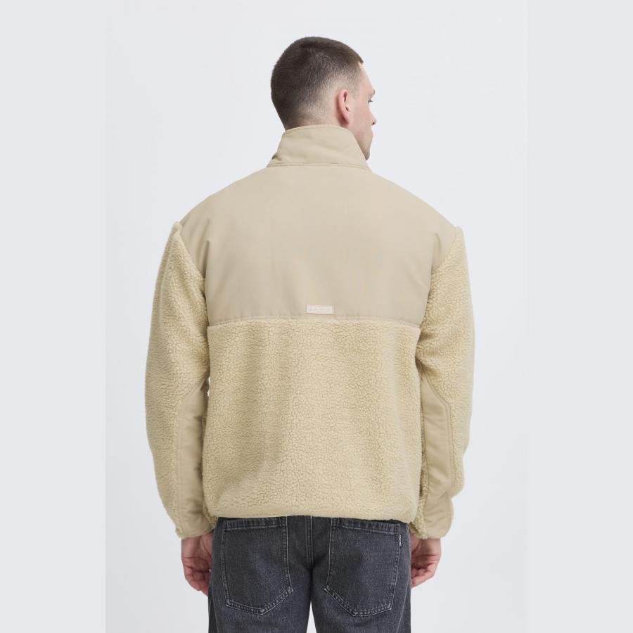 Chaqueta Blend de borreguito dos texturas Beige - Imagen 3
