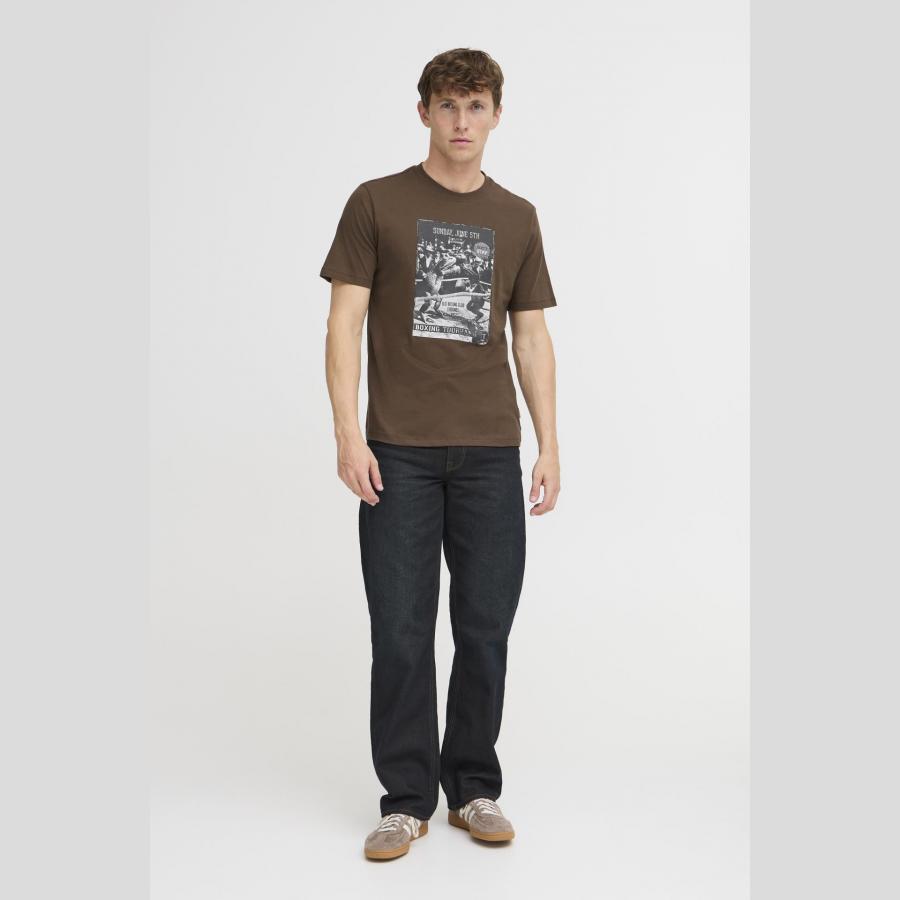 Camiseta Blend de algodón con estampado Marrón - Imagen 2