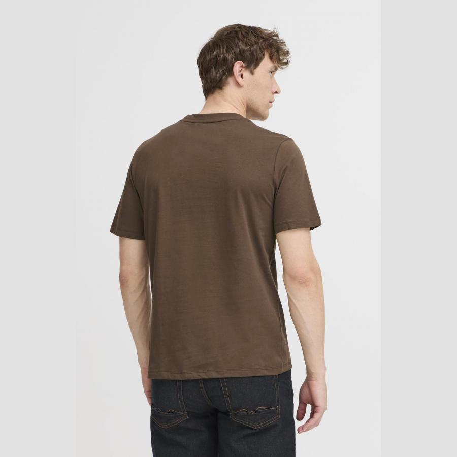 Camiseta Blend de algodón con estampado Marrón - Imagen 3