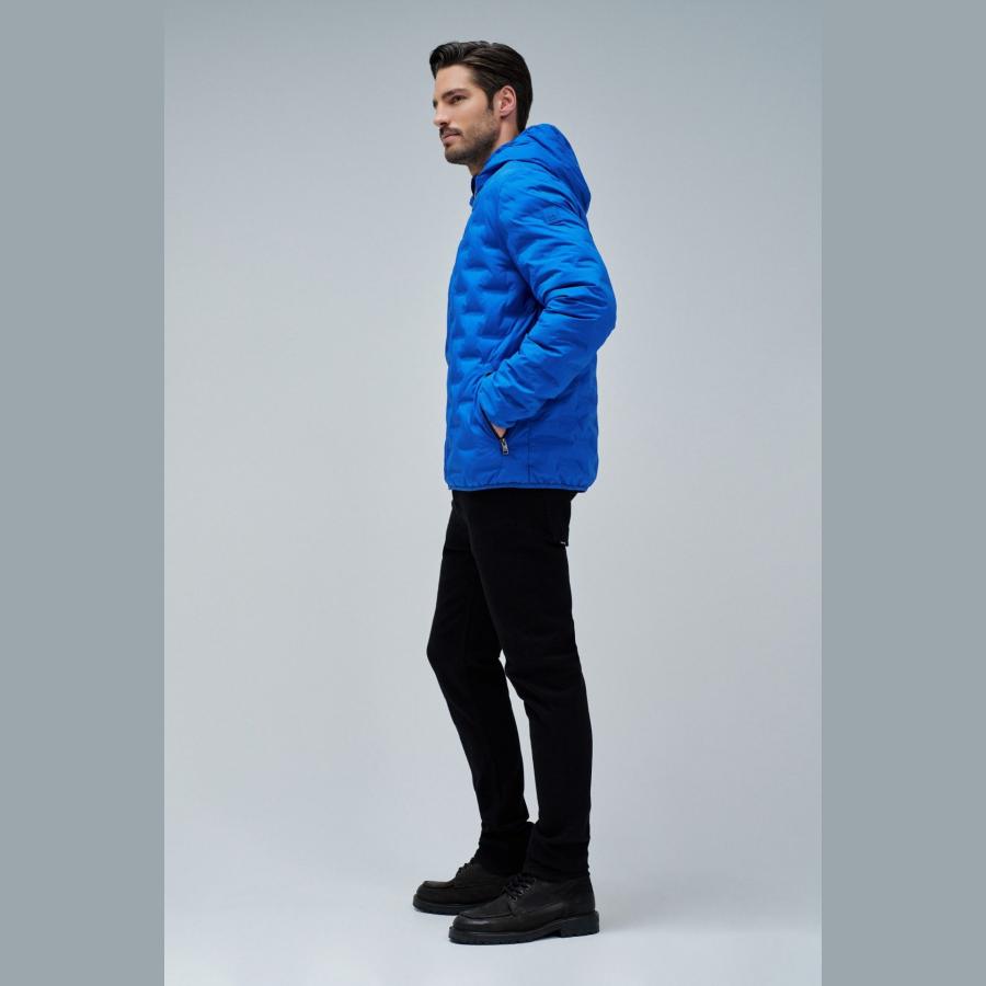 Chaqueta Salsa acolchada con gorro Azul - Imagen 3