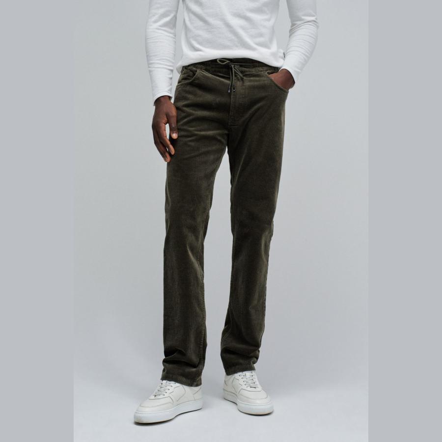 Pantalón Salsa Joggers chinos regular fit de pana Kaki