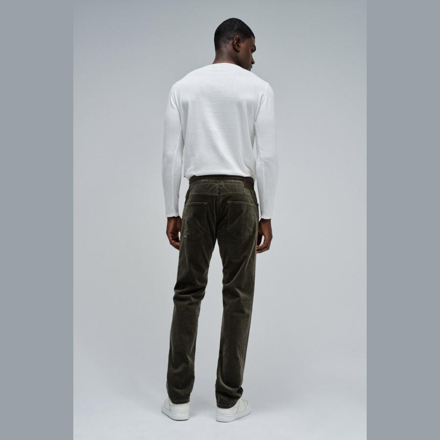 Pantalón Salsa Joggers chinos regular fit de pana Kaki - Imagen 2