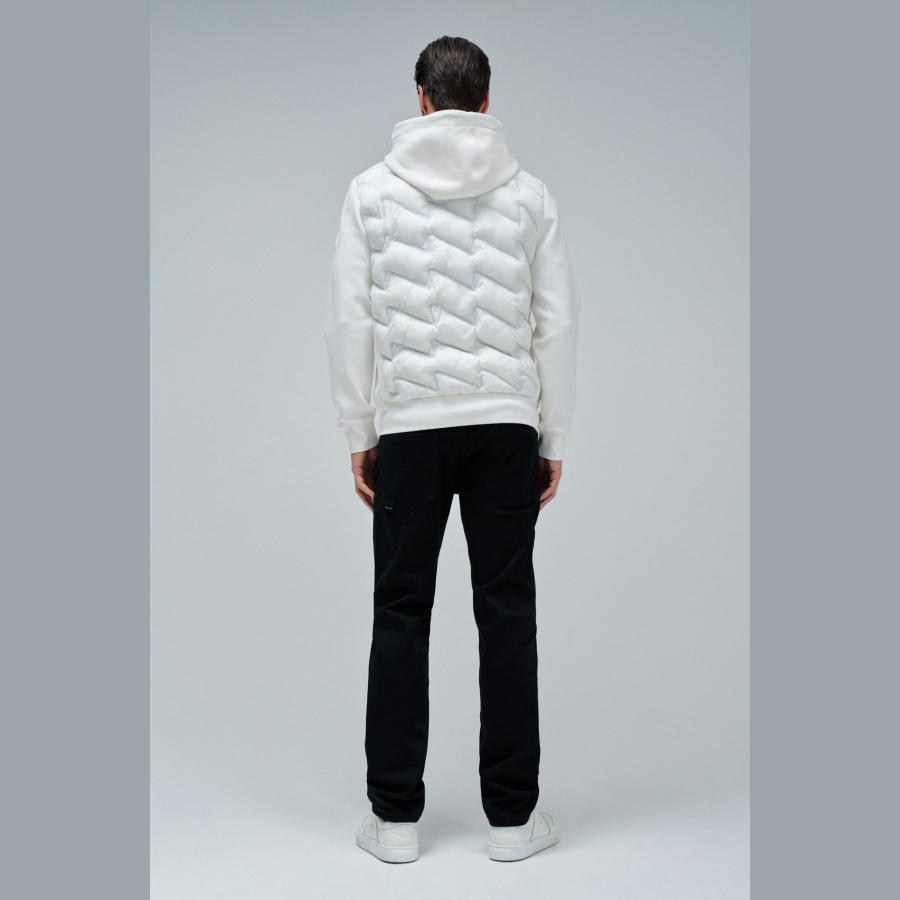 Chaqueta Salsa acolchada con mezcla de materiales Blanco roto - Imagen 2