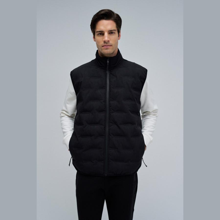 Chaleco acolchado Salsa doble tejido Negro