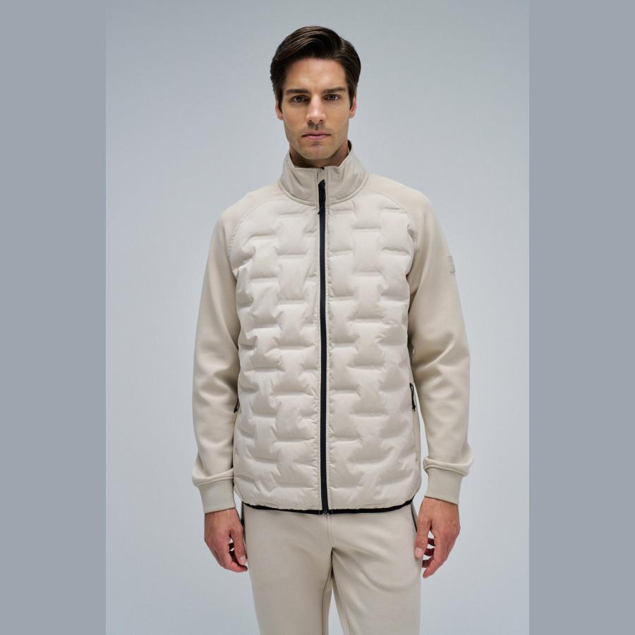 Chaqueta Salsa ligera acolchado doble textura Beige