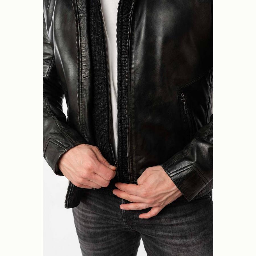 Chaqueta de piel Mauritius cholly dark anthracite - Imagen 3