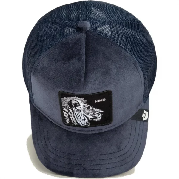 Gorra trucker azul marino león King Lion Velour The Farm de Goorin Bros. - Imagen 2