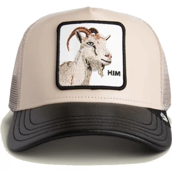 Gorra trucker beige y negra cabra Him Courtside The Farm de Goorin Bros. - Imagen 3