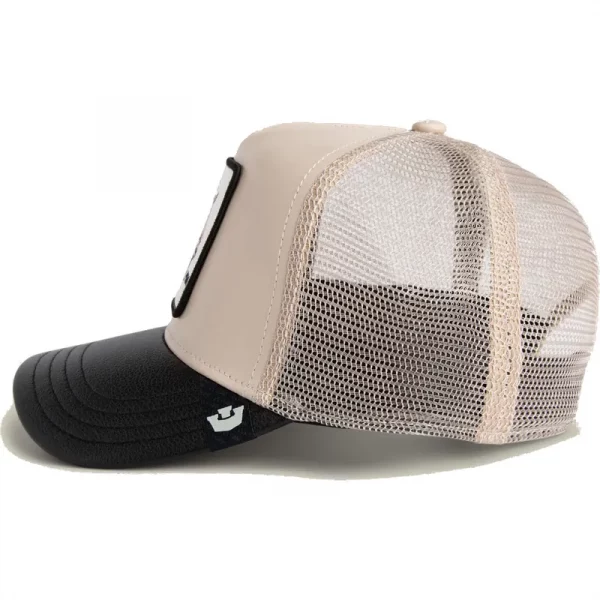 Gorra trucker beige y negra cabra Him Courtside The Farm de Goorin Bros. - Imagen 2