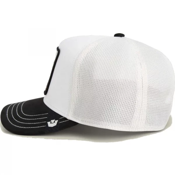 Gorra trucker blanca y negra pantera Strength Panther Suede The Farm de Goorin Bros. - Imagen 2