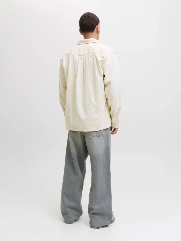 Sobrecamisa JJEPerfect Corduray overshirt Antique White - Imagen 3