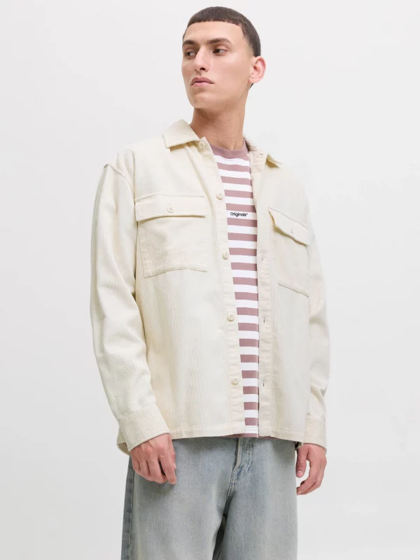 Sobrecamisa JJEPerfect Corduray overshirt Antique White