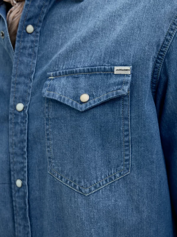 Camisa vaquera J&J Sheridan Medium Blue - Imagen 3