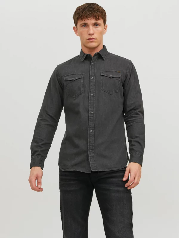 Camisa vaquera J&J Sheridan Black Denim - Imagen 3