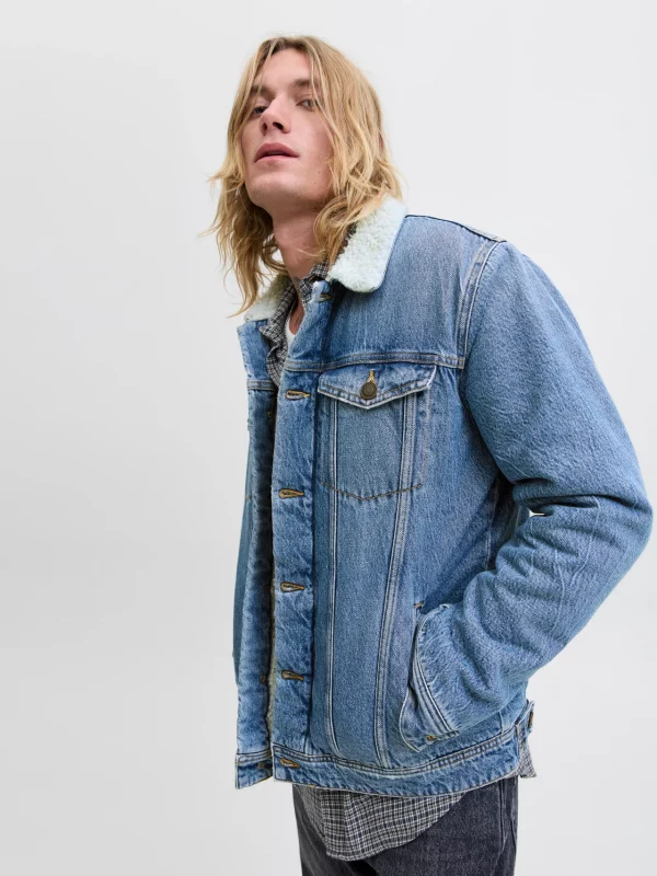 Chaqueta vaquera J&J Jean jacket Sherpa Blue Denim - Imagen 2