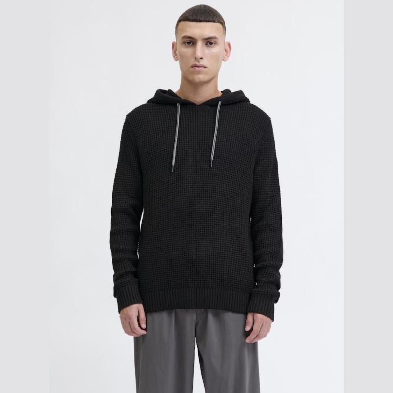 Jersey J&J con gorro JJLink Knit Hoodie Black