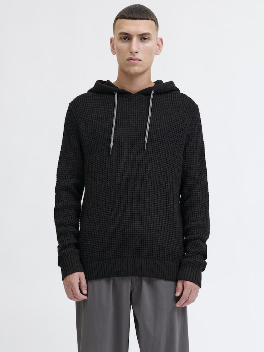 Jersey J&J con gorro JJLink Knit Hoodie Black
