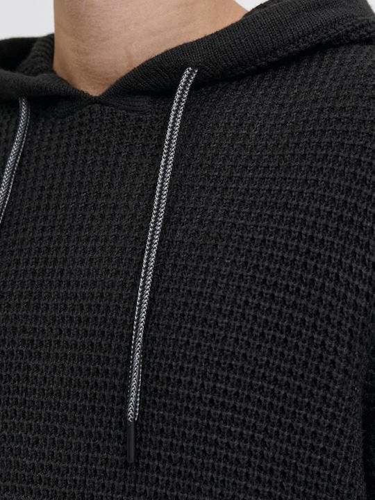 Jersey J&J con gorro JJLink Knit Hoodie Black - Imagen 3