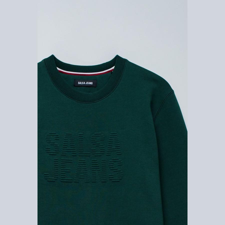 Sudadera Salsa Jeans con logo en relieve Col. Verde Botella - Imagen 3