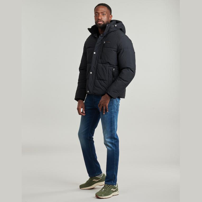 Chaqueta J&J acolchada con gorro Joryork Hood puffer Black - Imagen 3