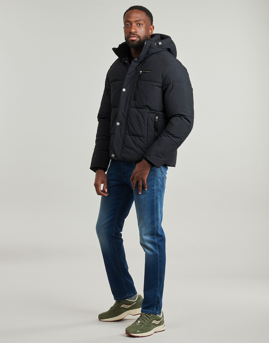 Chaqueta J&J acolchada con gorro Joryork Hood puffer Black - Imagen 3