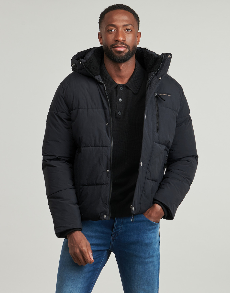 Chaqueta J&J acolchada con gorro Joryork Hood puffer Black