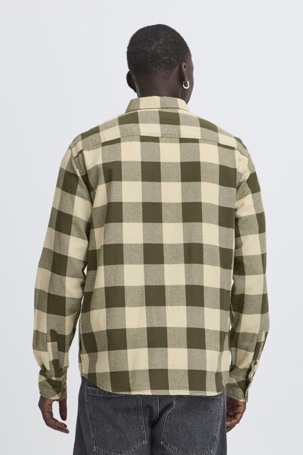 Camisa Blend de cuadros Kaki-Beige - Imagen 4